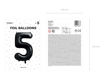 Picture of FOIL BALLOON NUMBER 5 BLACK 34 INCH